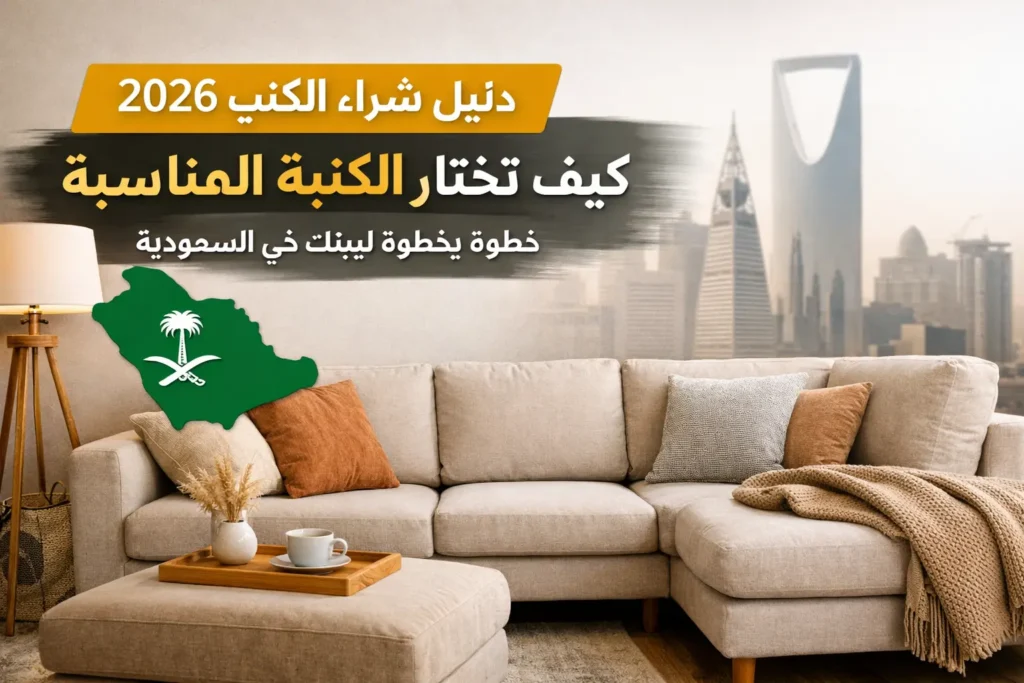 دليل شراء الكنب في السعودية 2026 وكيف تختار الكنبة المناسبة لغرفة المعيشة