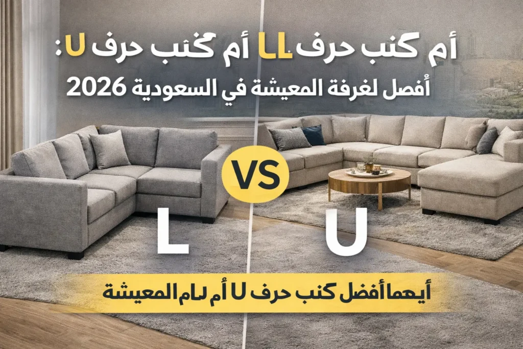 كنب حرف L مقابل كنب حرف U في السعودية