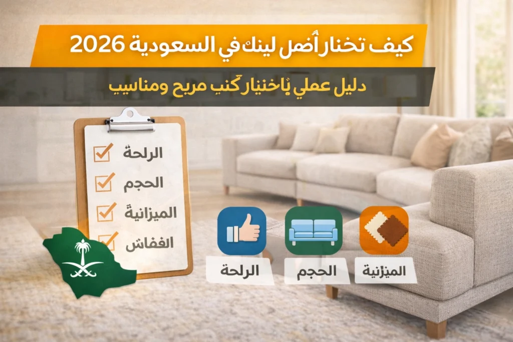 كيف تختار أفضل كنبة لبيتك في السعودية مع كنب مريح لغرفة المعيشة