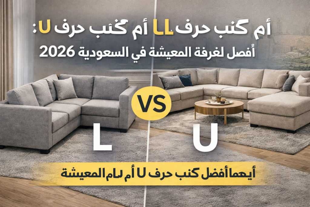 كنب حرف L مقابل كنب حرف U في السعودية