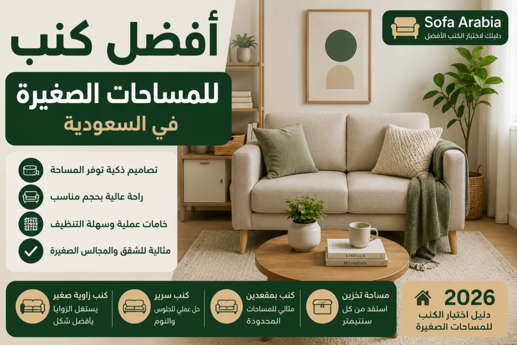 أفضل كنب للمساحات الصغيرة في السعودية