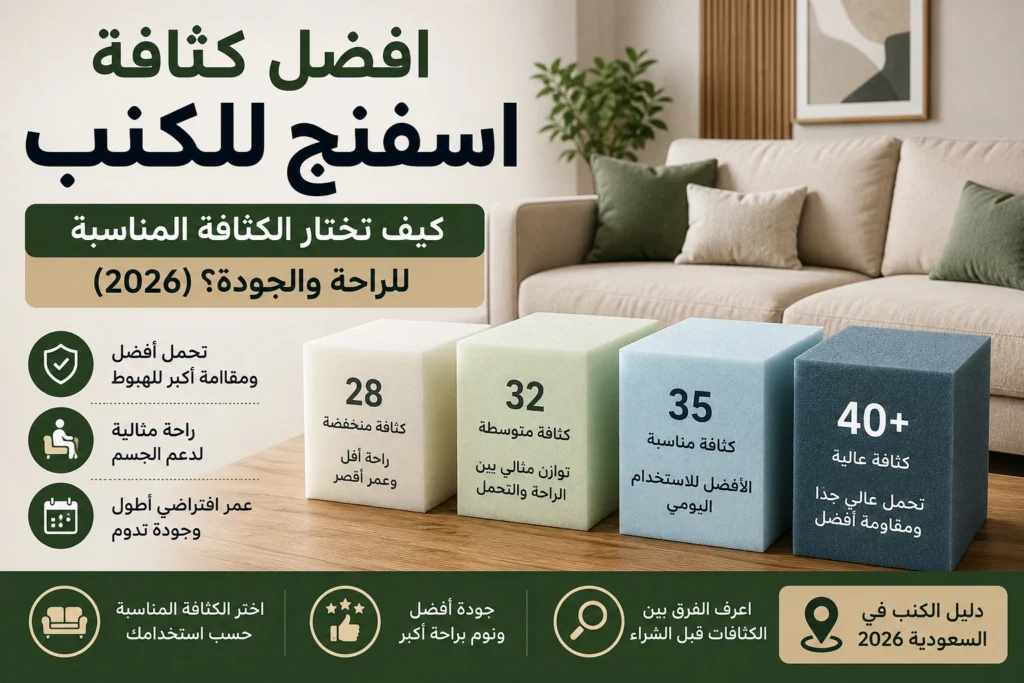 افضل كثافة اسفنج للكنب في السعودية