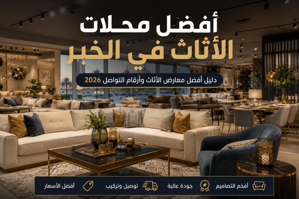 أفضل محلات الأثاث في الخبر مع أشهر معارض الأثاث والمفروشات لعام 2026