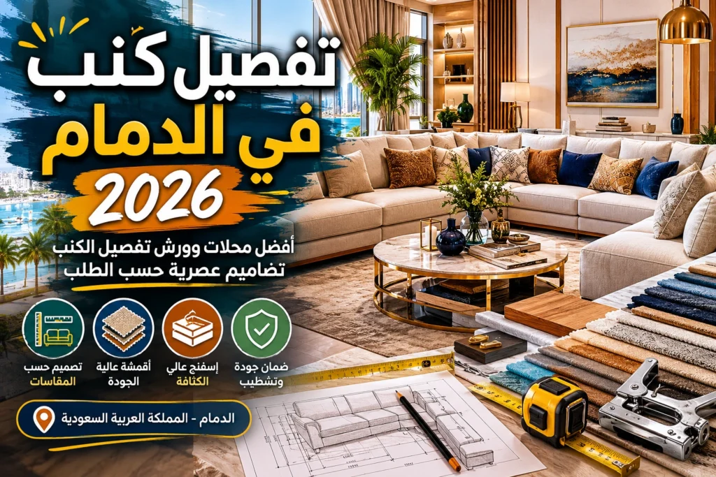 تفصيل كنب في الدمام مع أفضل ورش تصميم الكنب والمجالس حسب الطلب