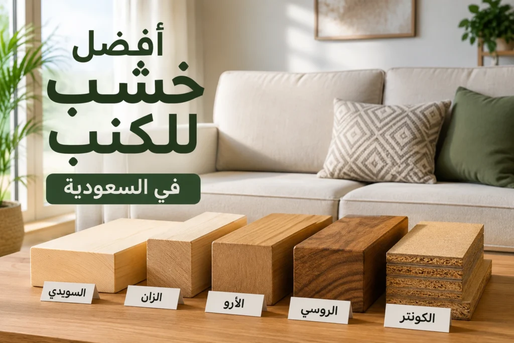 أفضل أنواع خشب الكنب في السعودية مقارنة بين الزان والسويدي والشوح والكونتر