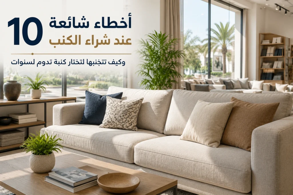 أهم الأخطاء التي يجب تجنبها عند شراء الكنب في السعودية