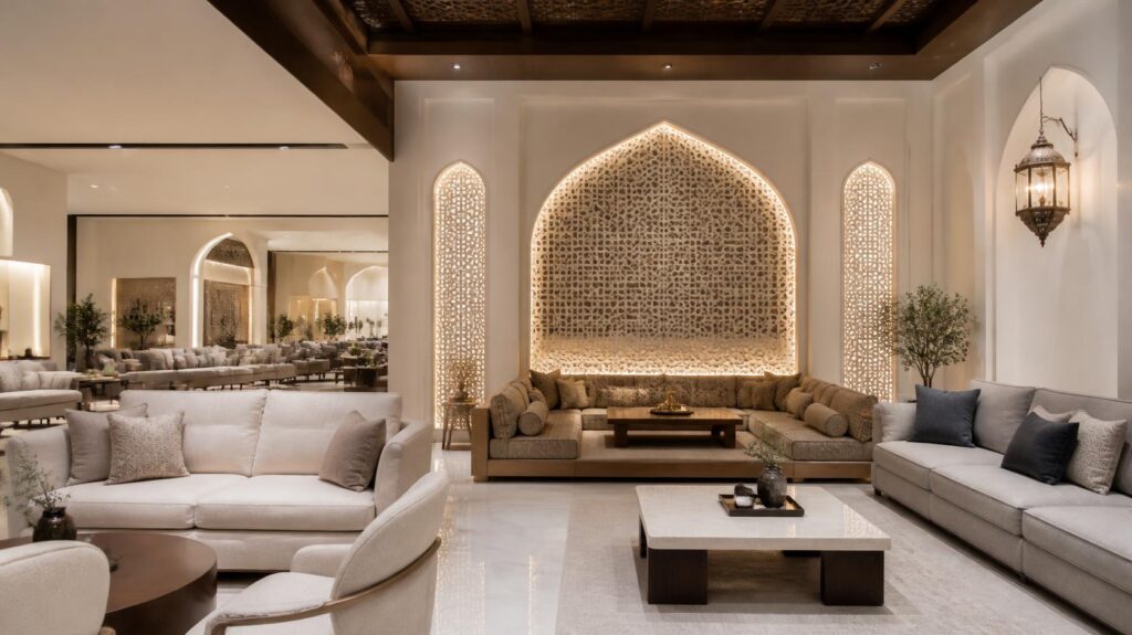 معرض أثاث وكنب في المدينة المنورة بمجلس عربي وتصميم إسلامي
